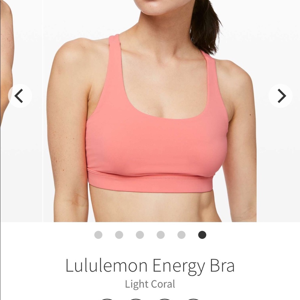 Lululemon Energy Bra Light Coral